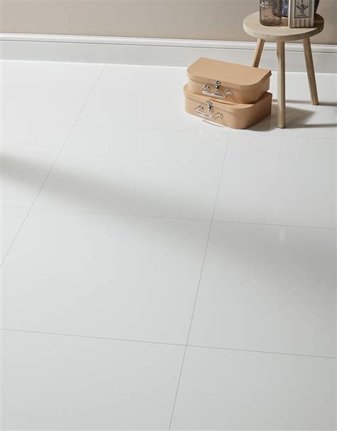 Chequer Tile - White High Gloss Laminate Flooring | Direct Wood Flooring