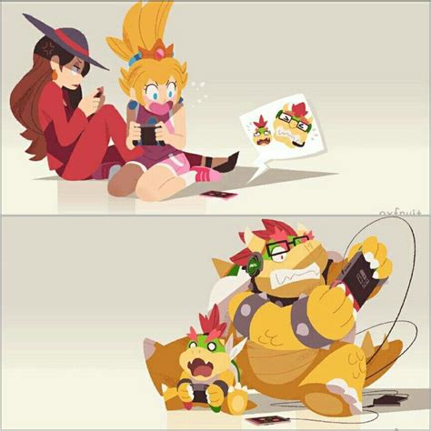 Game Night with Pauline, Peach, Bowser and Bowser Jr/ art by Oxfruit ...