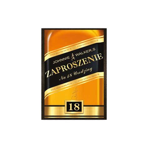 Zaproszenie na urodziny 18 stka Johnnie Walker's - Dekorak