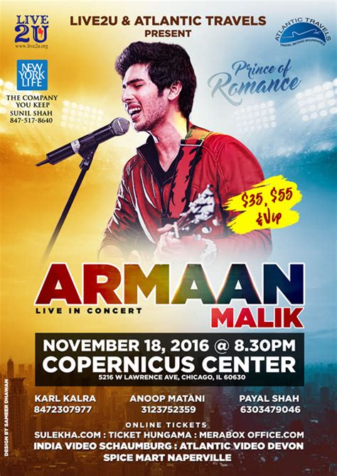 Armaan Malik Live in Concert - Chicago - 11/18/2016 - Copernicus Center