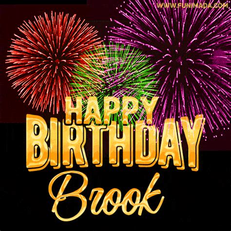 Happy Birthday Brook GIFs for Her - Download on Funimada.com