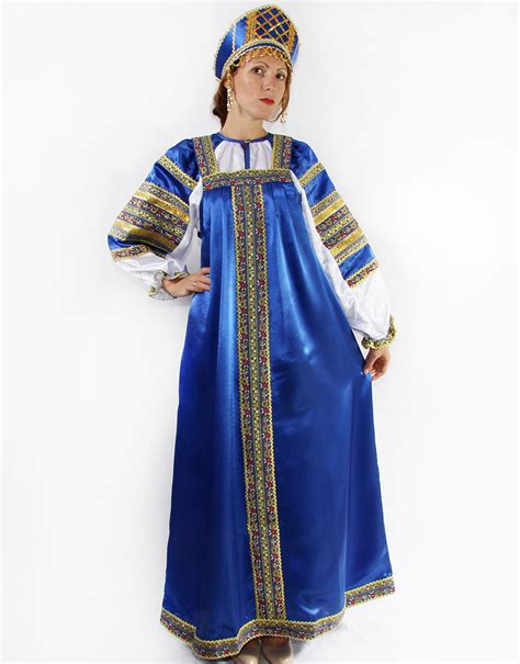 Women silk sarafan dress ''Vasilisa'' | RusClothing.com