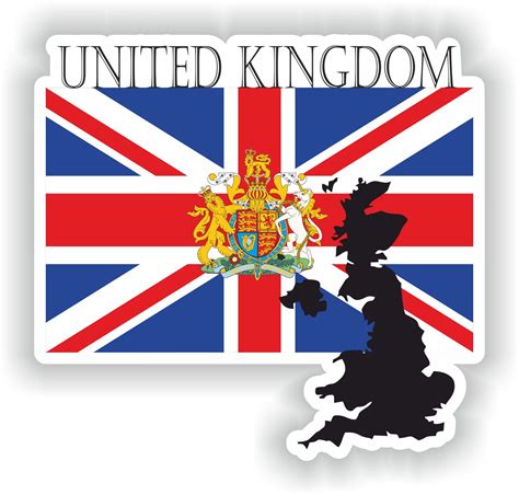 United Kingdom UK Sticker Flag MF for Laptop Book Fridge Guitar ...