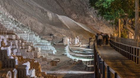 Pyramid of Huaca Pucllana Night Timelapse, Pre Inca Culture Ceremonial Building Ruins in Lima ...