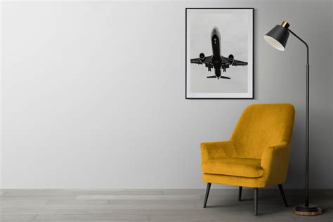 Airplane Black and White Printable Poster , Aircraft Taking off Photo ...