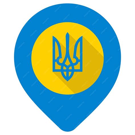 Premium Vector | Flag of Ukraine maps pin