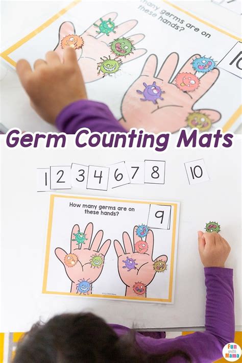 Germ Counting Mats | Germs preschool activities, Germs lessons, Germs ...