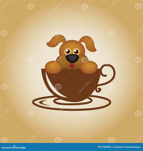 Dog logo coffee vector. stock vector. Illustration of menu - 67506906