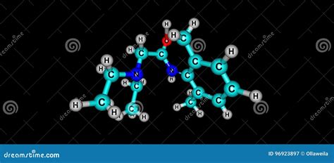 Lidocaine Molecular Structure Isolated on Black Stock Illustration - Illustration of product ...