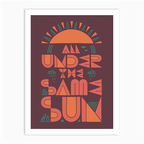 All Under The Same Sun Canvas Print by The Paper Crane - Fy