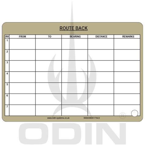 A5 Route Cards | B6 Single Slate Cards | ODIN Tactical