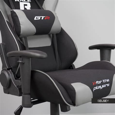 Racer GTR Gaming Chair Black and Grey - Selsey