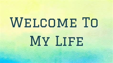 Simple Plan - Welcome To My Life | Lyrics Video - YouTube