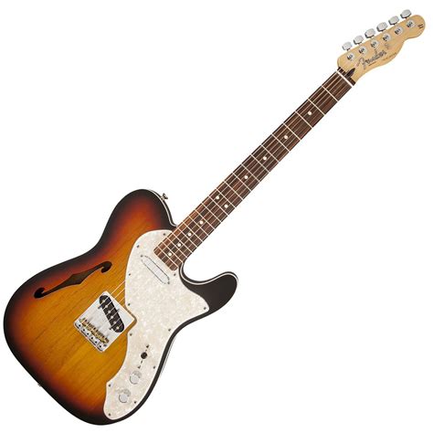 DISC Fender FSR Deluxe Telecaster Thinline, RW, 3 Tone Sunburst at Gear4music