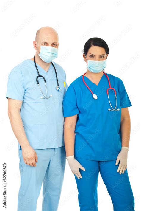 Team of two hospital doctors Stock Photo | Adobe Stock