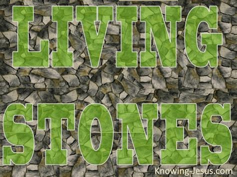 1 Peter 2:5 Living Stones (green)