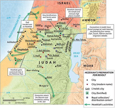 Map of Hezekiah’s Preparation for Revolt - CSB Study Bible Commentary