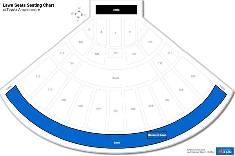 Toyota Amphitheatre Lawn Seats - RateYourSeats.com