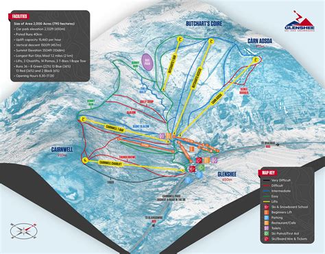 Glenshee Piste Map / Trail Map