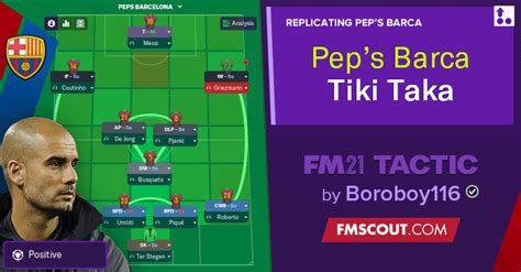 Pep Guardiola's Barcelona Masterpiece 4-3-3 / Tiki-Taka FM21 Tactic | FM Scout