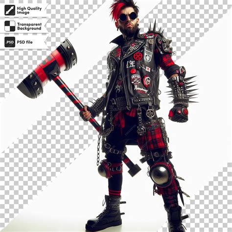 Premium PSD | A man in a costume with a giant axe in his hand