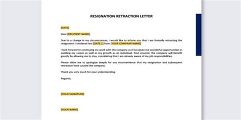 Withdrawing a Resignation Letter - Assignment Point