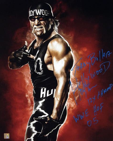 Terry Bollea Hollywood Hulk Hogan Signed 16x20 Stat Photo