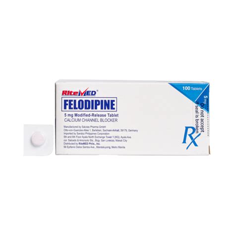 RITEMED Felodipine 5mg Modified-Release Tablet 100's price in the ...