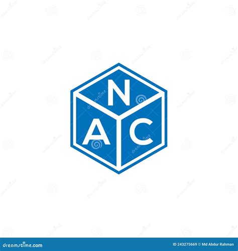 NAC Letter Logo Design on Black Background. NAC Creative Initials ...