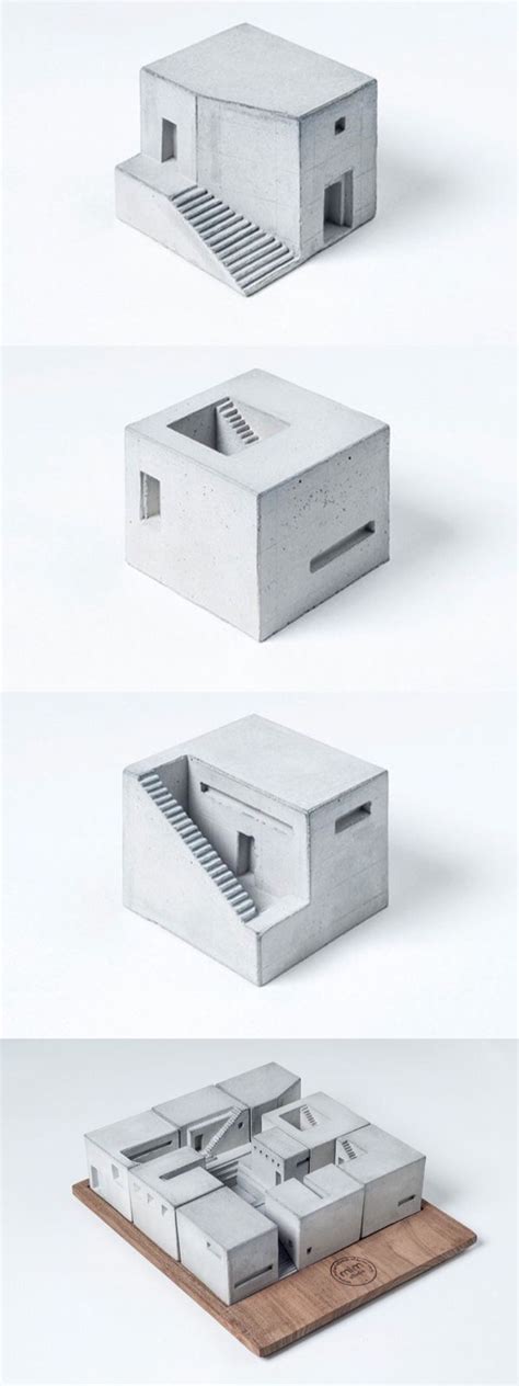 miniature concrete building blocks / material immaterial studio Wood And Concrete, Concrete ...