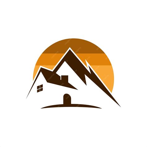 Premium Vector | Mountain resort hotel logo design inspiration