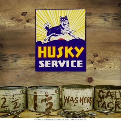 Husky Service Gas Station Metal Sign | Metal signs, Gas station, Husky