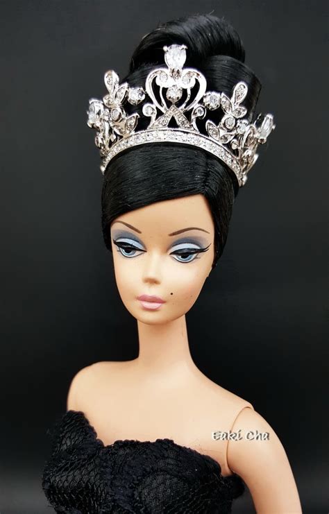 Handmade Diamond Platinum Crown Silver Tiara Barbie Fashion Royalty Silkstone FR | Barbie ...