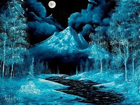 Midnight Moon Shine Painting by Alex Izatt | Fine Art America