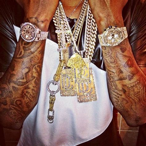 Meek Mill Iced Out Rose Gold Rolex Day Date II & Miami Cuban Link ...