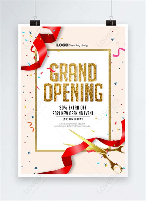 Golden fashion grand opening ceremony poster template image_picture ...