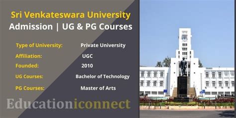 Sri Venkateswara University Admission 2022-23 | UG & PG Courses, Last Date