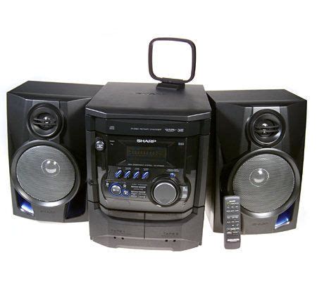 Sharp 150 Watt Shelf Stereo System w/3 CD Changer & Dual Cassette Decks ...