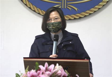 Taiwan's Tsai thanks troops after China military maneuvers ...