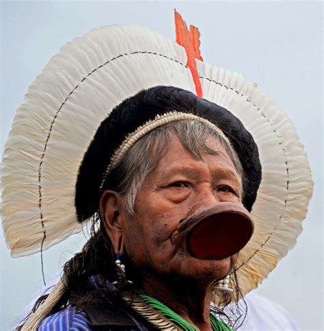 Raoni, Chief of the Kayapo Indigenous People - Images Archival Store