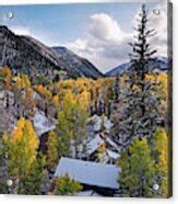 Panorama of Aspen and Ski Resorts during the Fall - Pitkin County Rocky ...