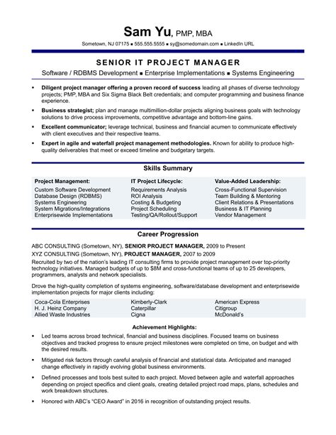 Project Management Resume Summary : Free Infrastructure Project Manager Resume Template | Sample ...