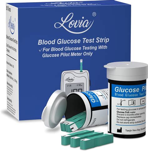 Buy Blood Glucose Test Strips for Diabetes - Lovia Care Blood Sugar Testing Strips 50 Count ...