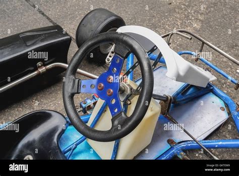 Go kart racing steering wheel, selective focus Stock Photo - Alamy