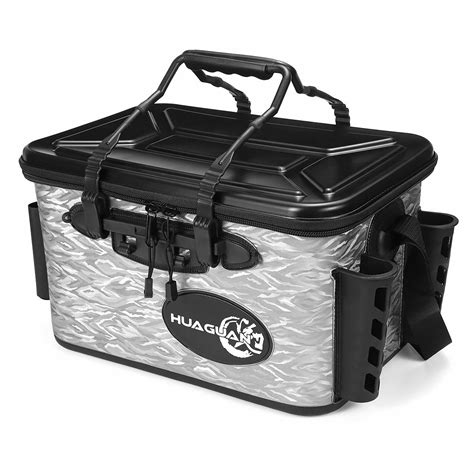 New 28L Waterproof Fishing Live Bait Cooler Insulated Dry Box Foldable with Air Pump Shoulder ...