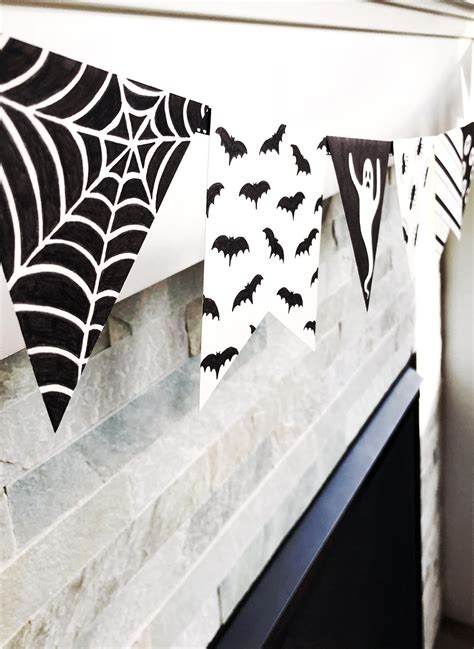 DIY Black and White Halloween Banner - Tombow USA Blog