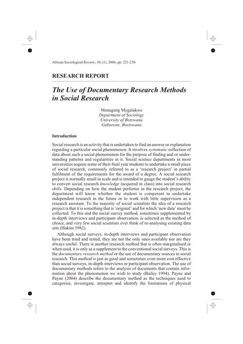 (PDF) The Use of Documentary Research Methods in Social Research