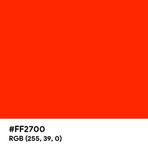 Scarlet color hex code is #FF2700