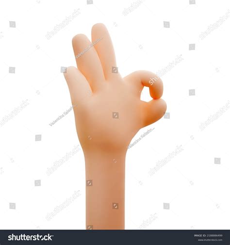 Ok Hand Gesture Hand Cartoon Character Stock Vector (Royalty Free) 2188886499 | Shutterstock