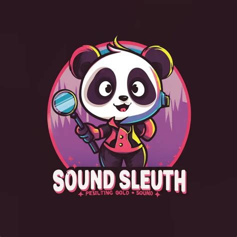 LOGO Design for Sound Sleuth Funimation Style Girl Panda Investigating Sound | AI Logo Maker